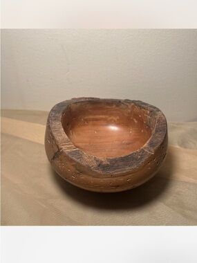 Handmade rustic wood bowl